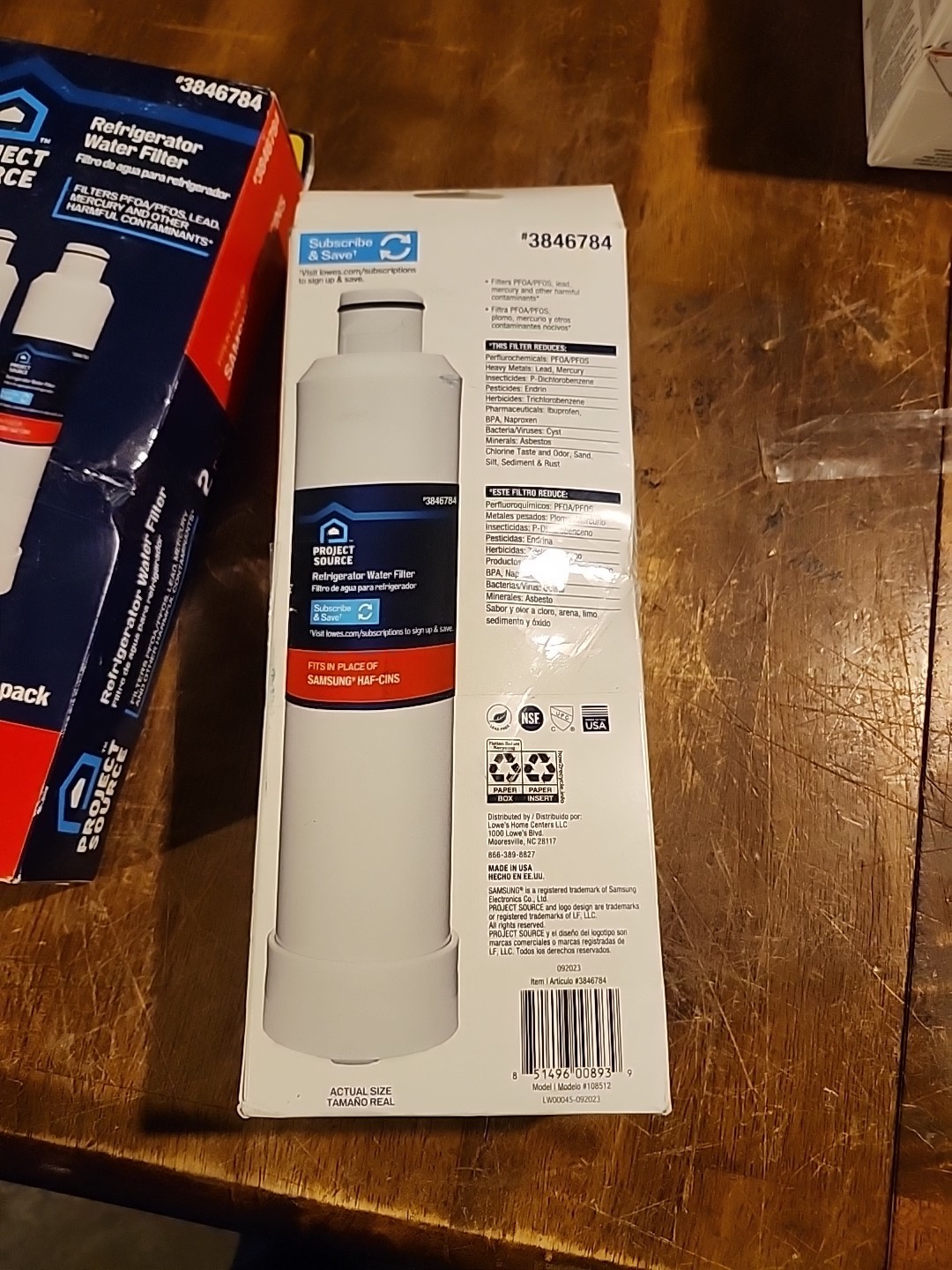 Project Source 3846784 Refrigerator Water Filter 4 Pack (2 Packs Of 2)