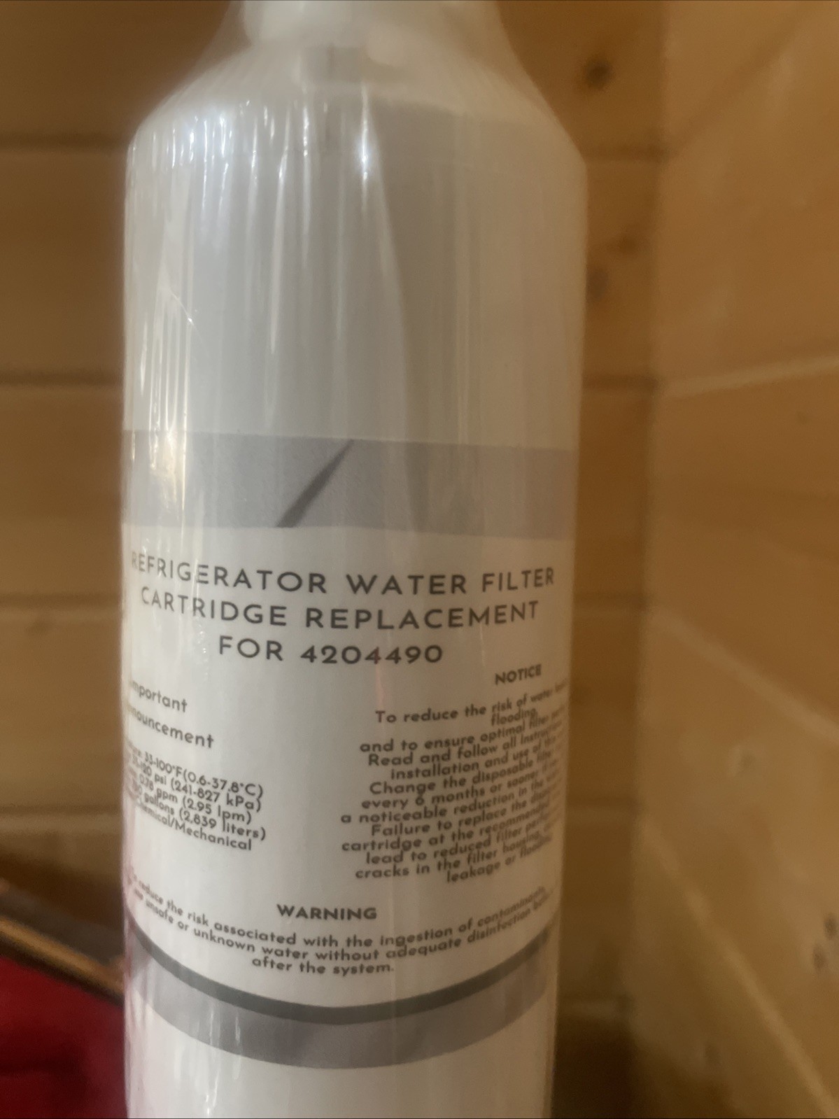 1 PACK Sub-Zero 4204490 Refrigerator Water Filter – White New USA