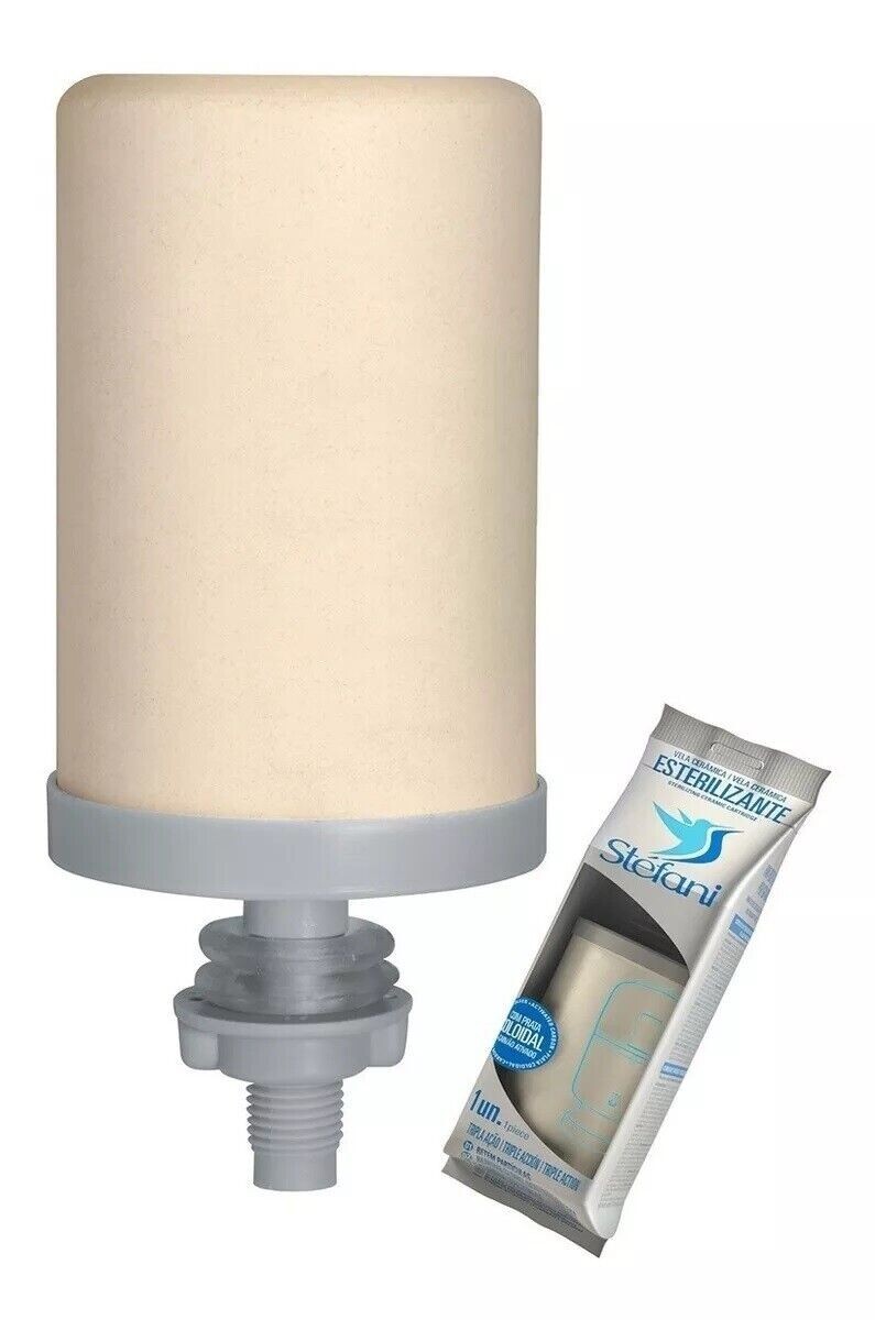 Stefani Ceramica Candle Water Triple Action Clay Filter Kit 4 Units