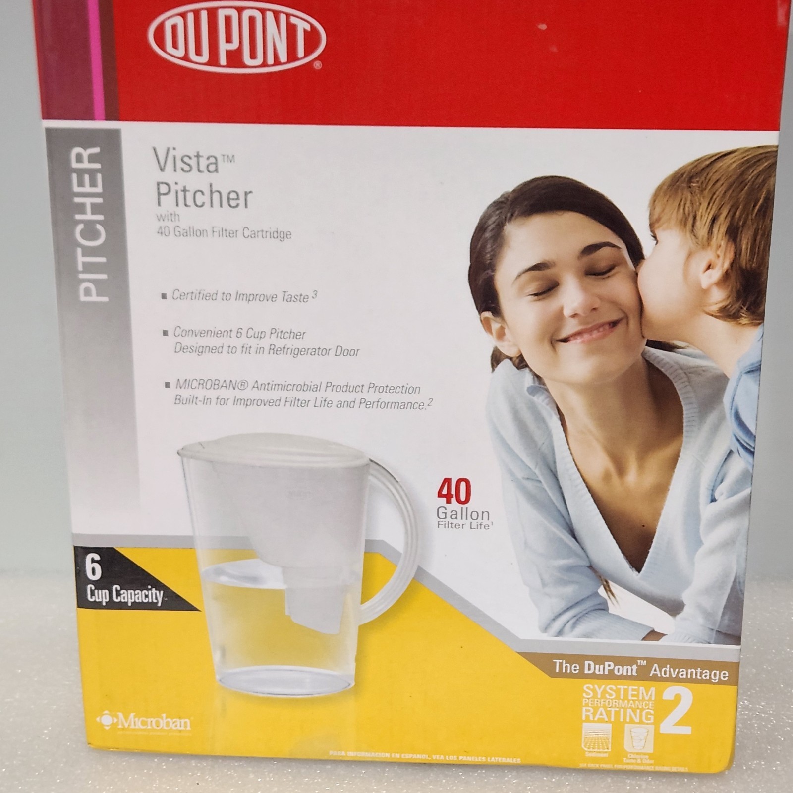 Dupont WFPT075X Vista Water Pitcher With 40 Gallon Filter Cartridge