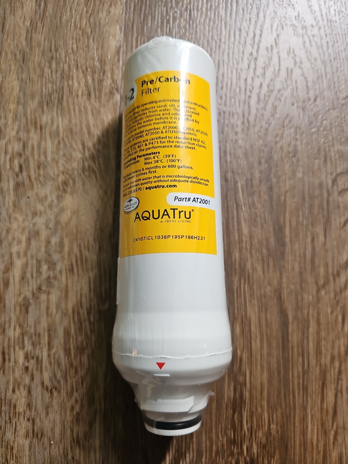 Aquatru Pre/Carbon Filter New sealed part # AT2001
