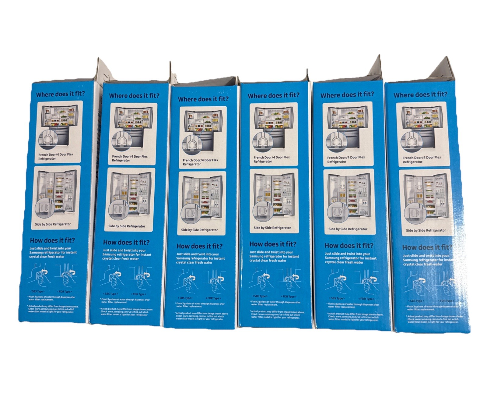 6 PACK Genuine Samsung DA29-00020B HAF-CIN/EXP Refrigerator Water Filter US