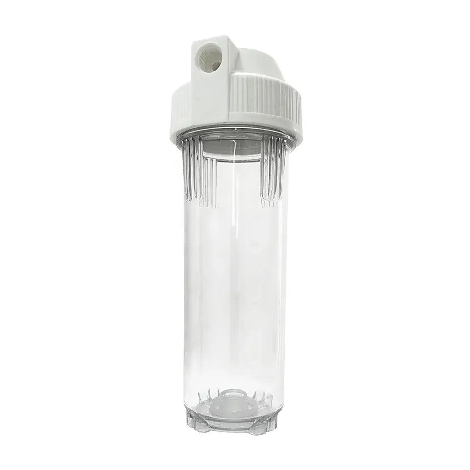 Single Water Filter Clear Housing & Bracket 3/4” in/out 10”x2.5” Cartridge