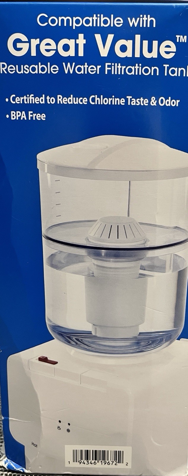 Great Value Water Tank Filter 6 Month Life Reduce Chlorine Taste & Odor BPA Free