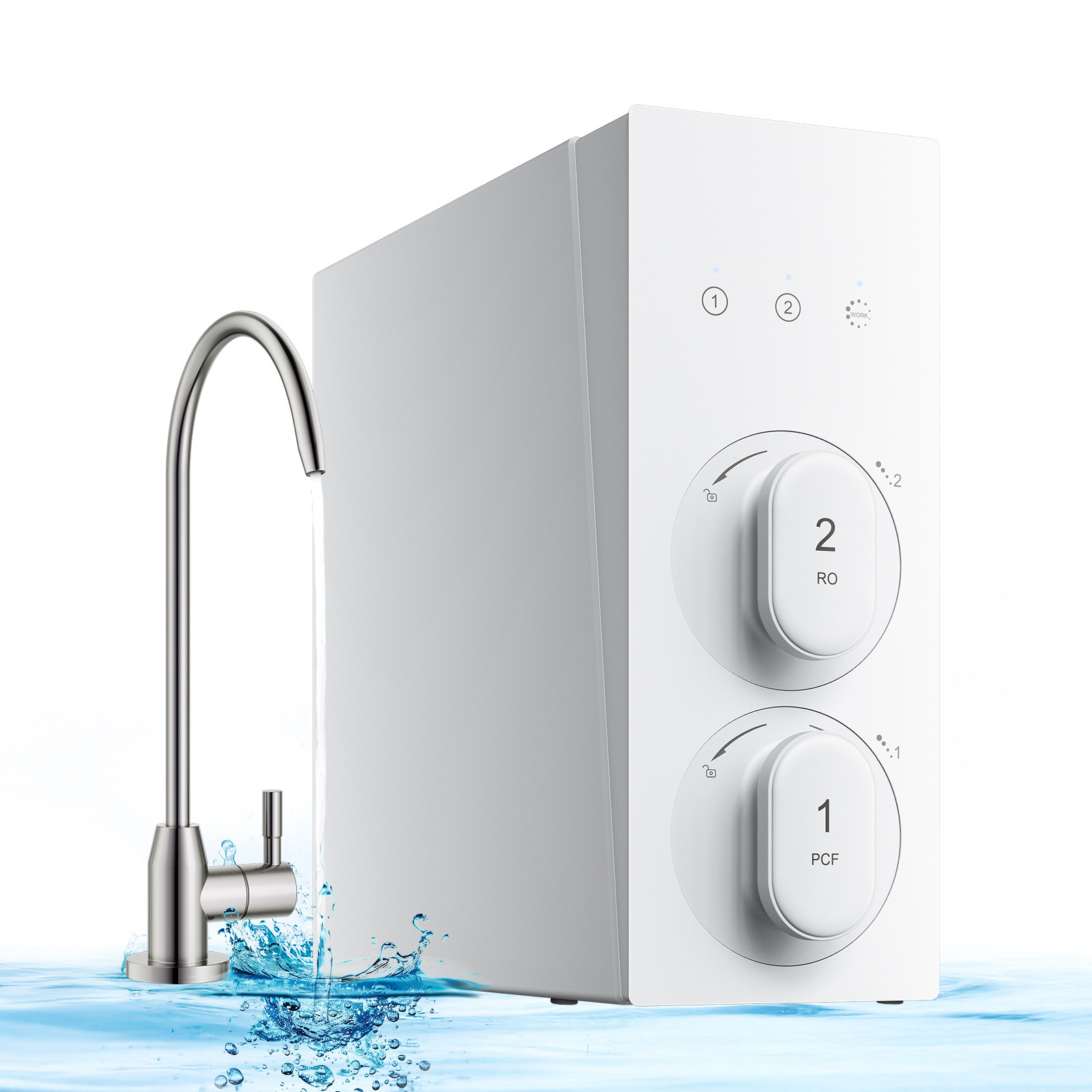 Reverse Osmosis System 600 GPD 8-stage Tankless Under Sink Water Filter System