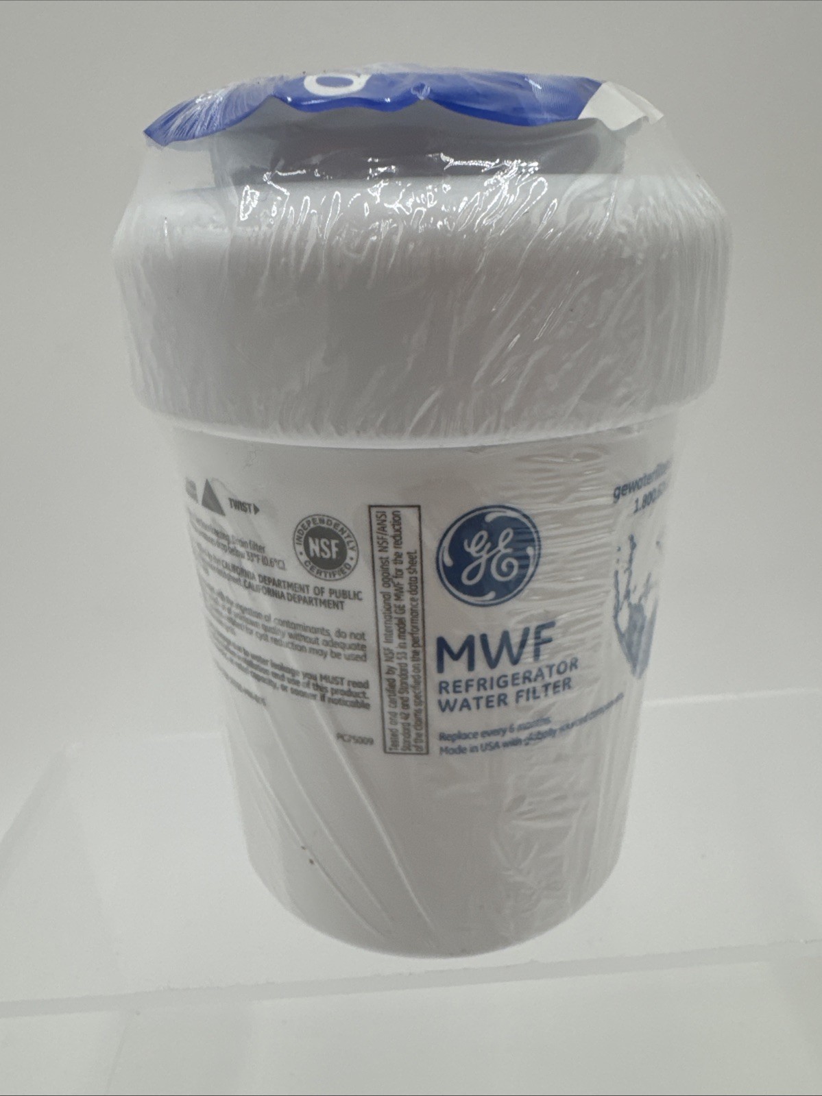 GE Appliances MWF Genuine OEM Refrigerator Smart Water Filter Replacement MWFP