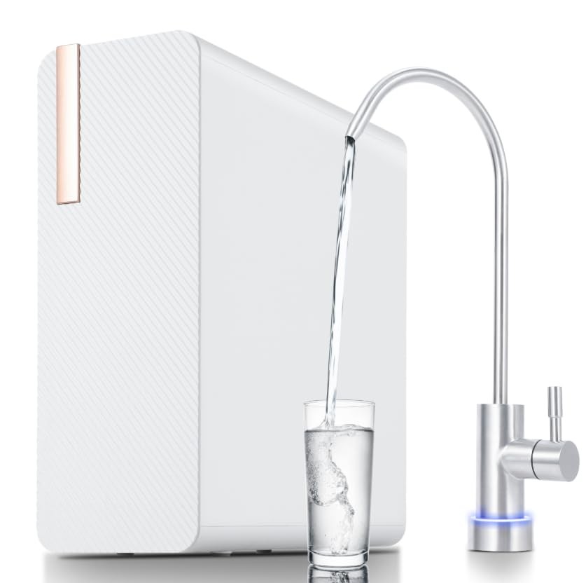 600 GPD Tankless Reverse Osmosis Water Filter System 2:1 Pure Ratio Smart Faucet