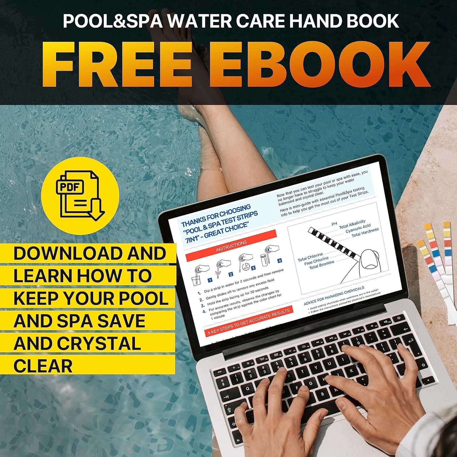 All-New 2025 Pool and Spa Test Strips 7 in 1 Quick SuperAccurate Swimming…