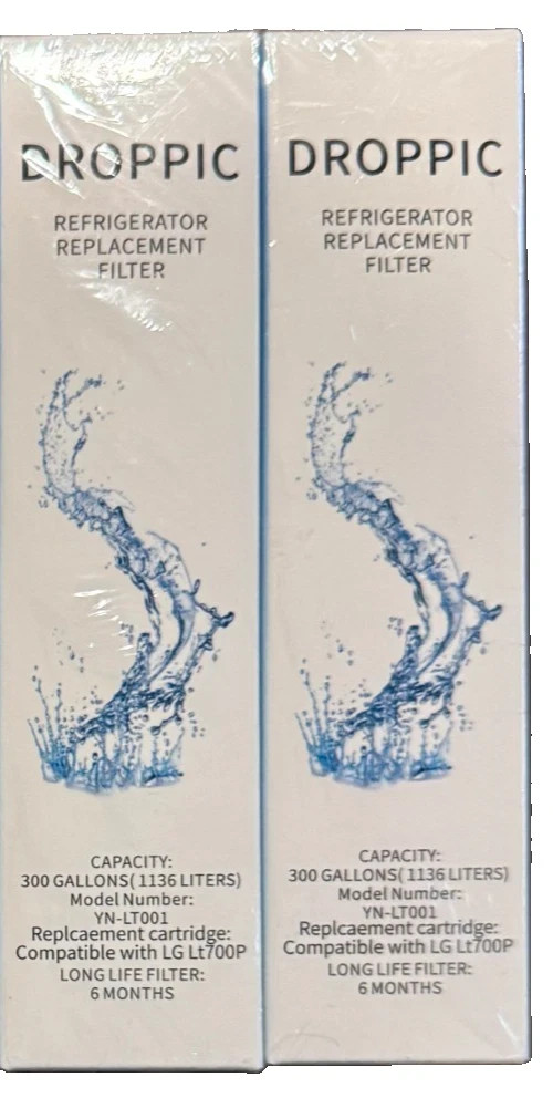 TWO Droppic Refrigerator Filters Compatible with LG700P LT700P (F5)