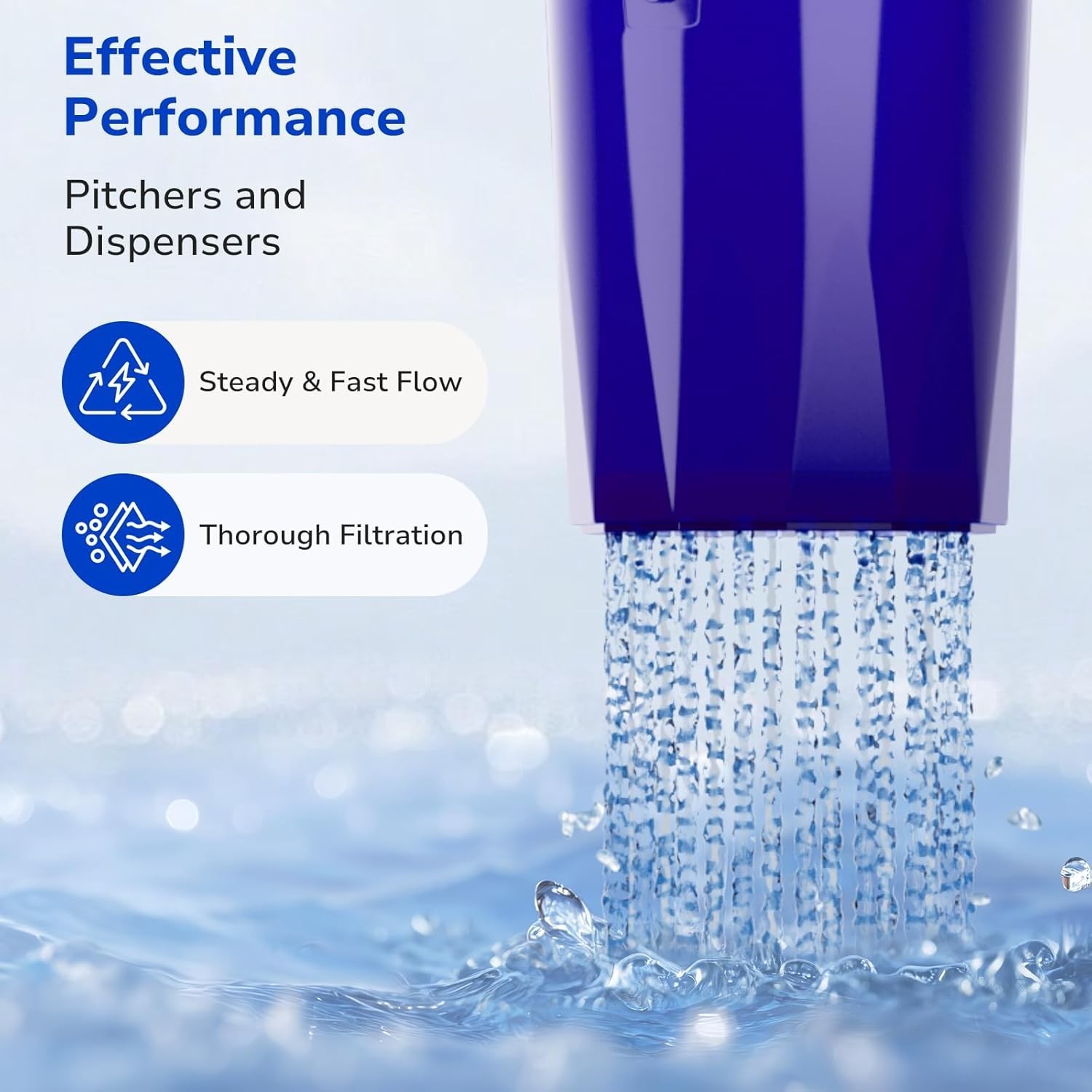 4-Pack Water Filter Replacement for All PUR, PURPlus Water Pitchers and Dispe…