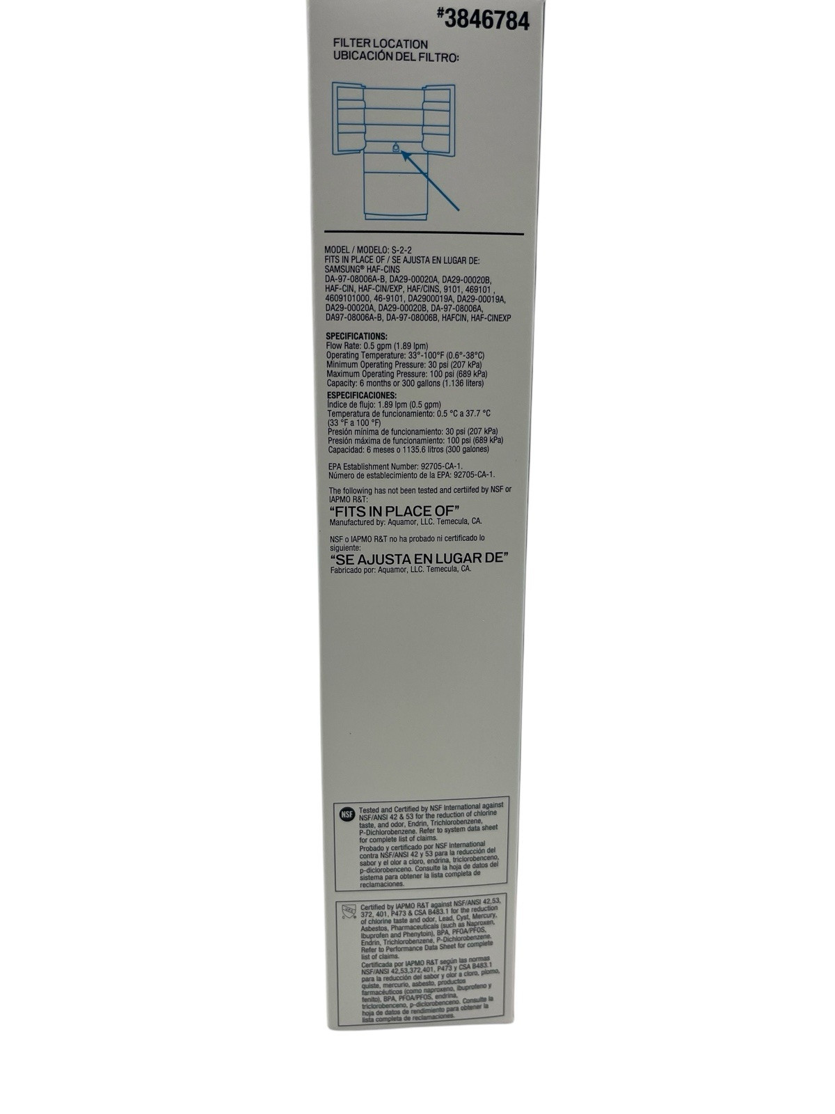 Project Source 3846784 Refrigerator Water Filter 4 Pack (2 Packs Of 2)