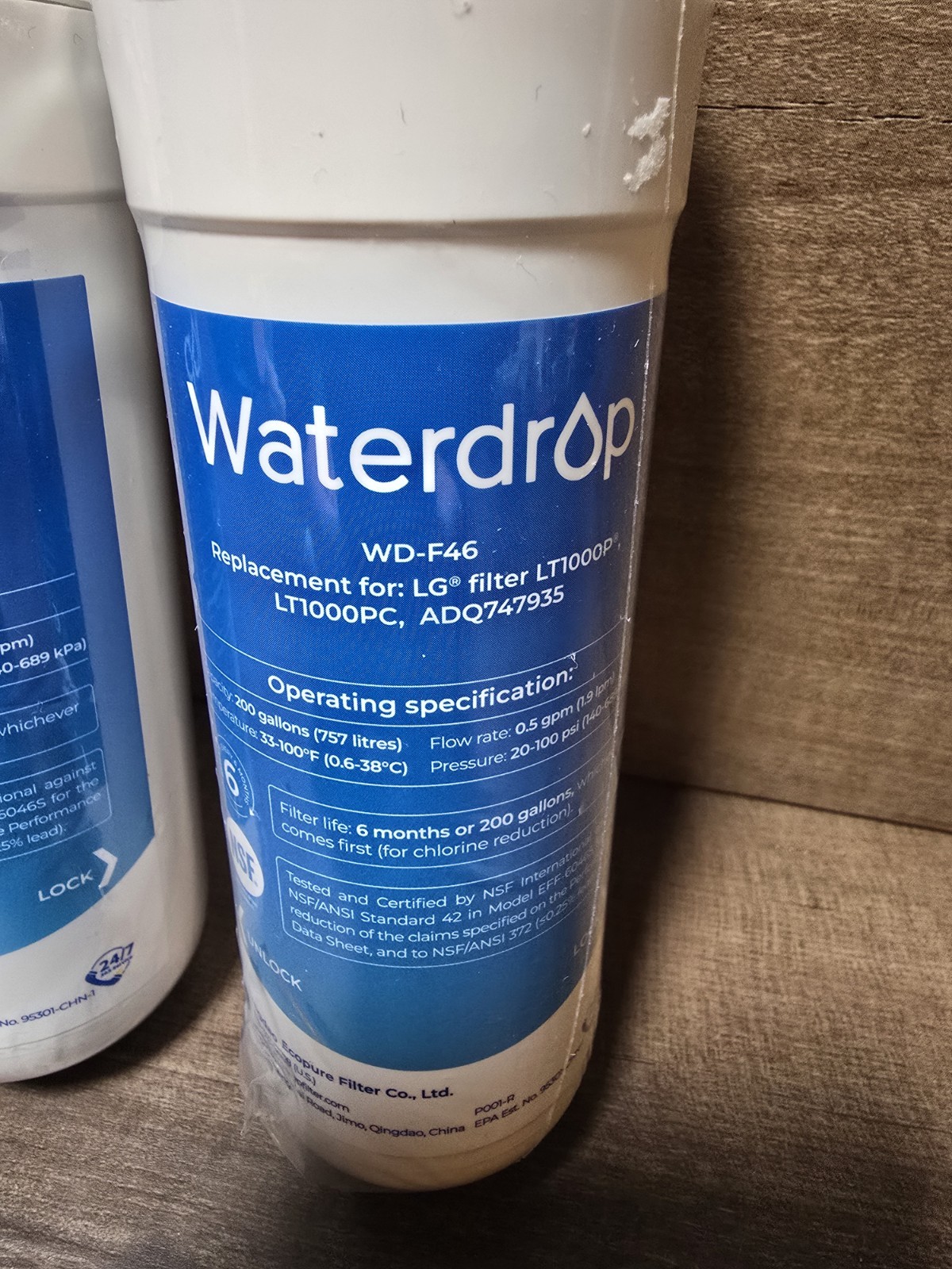 2 Waterdrop Refrigerator Filter Replacement WD-F46