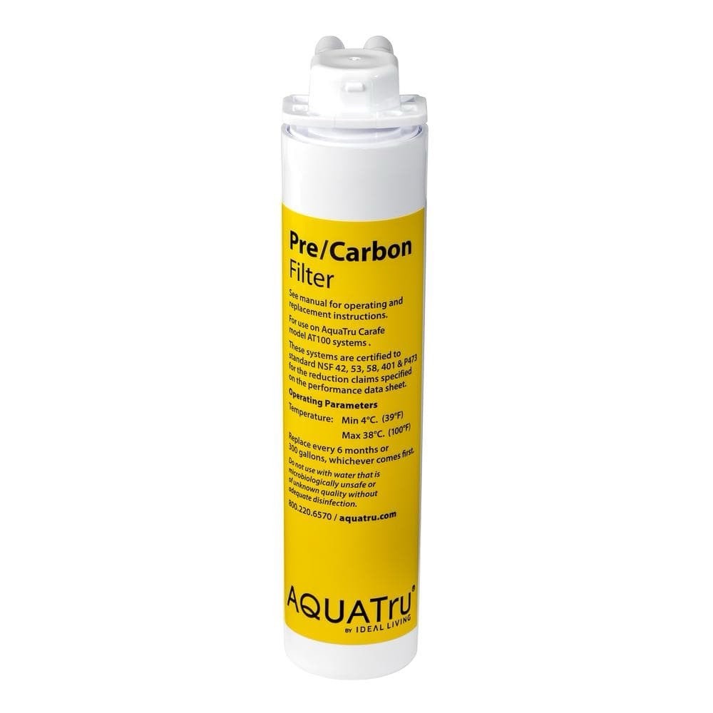 Genuine Sealed AquaTru Carafe AT100 2 Stage Pre/Carbon Filter Yellow
