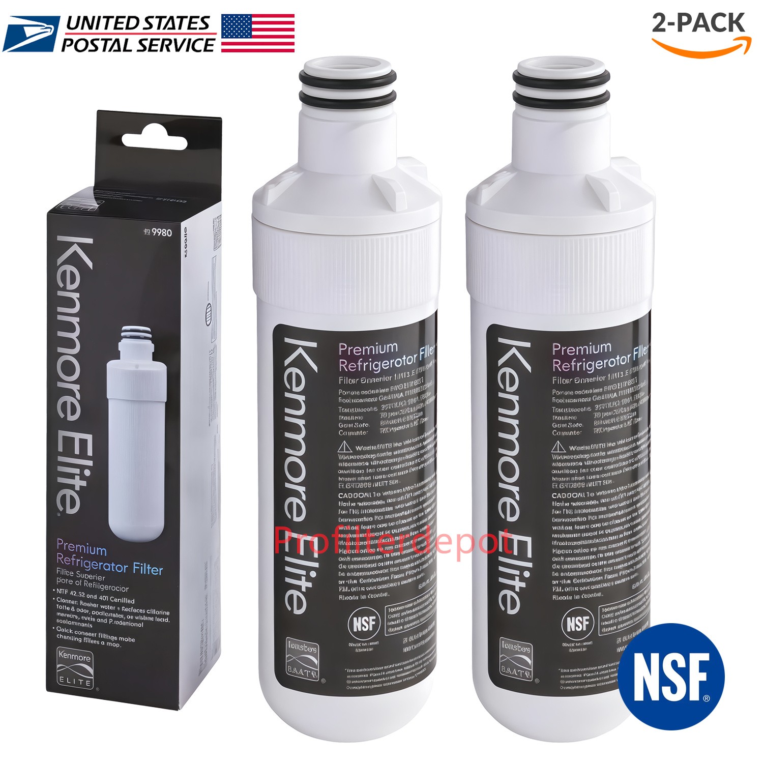 Kenmore Elite 9980 469980 Filter 2-6Pack,Fit LG LT1000PCS MDJ64844601 LMXS28596D