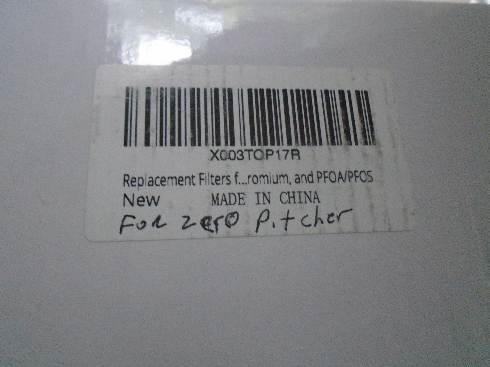 Water Filter Replacement 2 Pack Fit for Zero Pitcher and Dispenser ZR-001 ZR-017