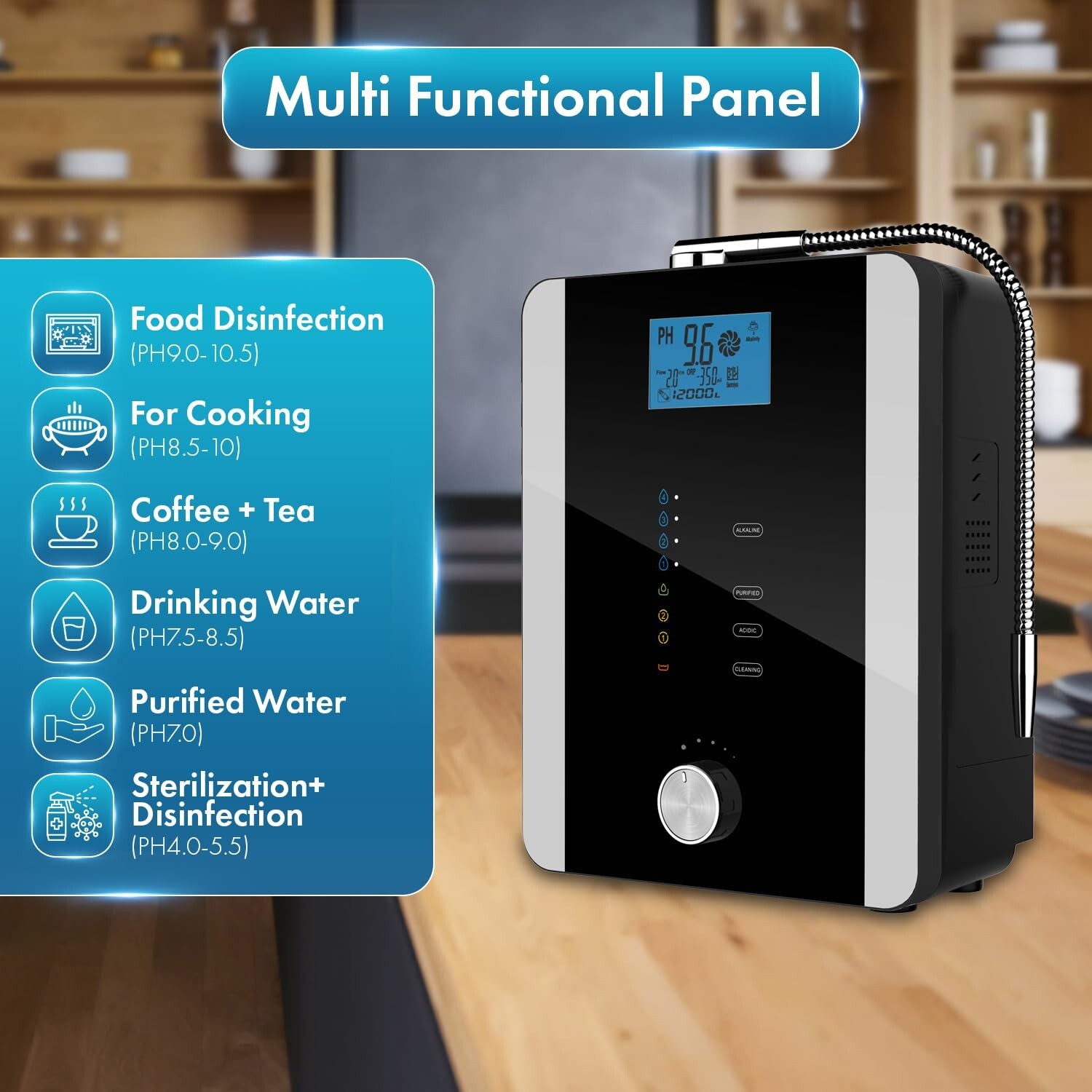 11 Plates Alkaline water ionizer generator purifier pH 3-11 Hydrogen water