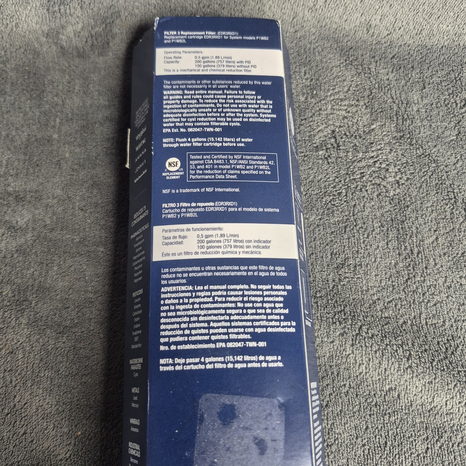 Everydrop Refrigerator Ice & Water Filter #3 Filtration BRAND NEW SEALED