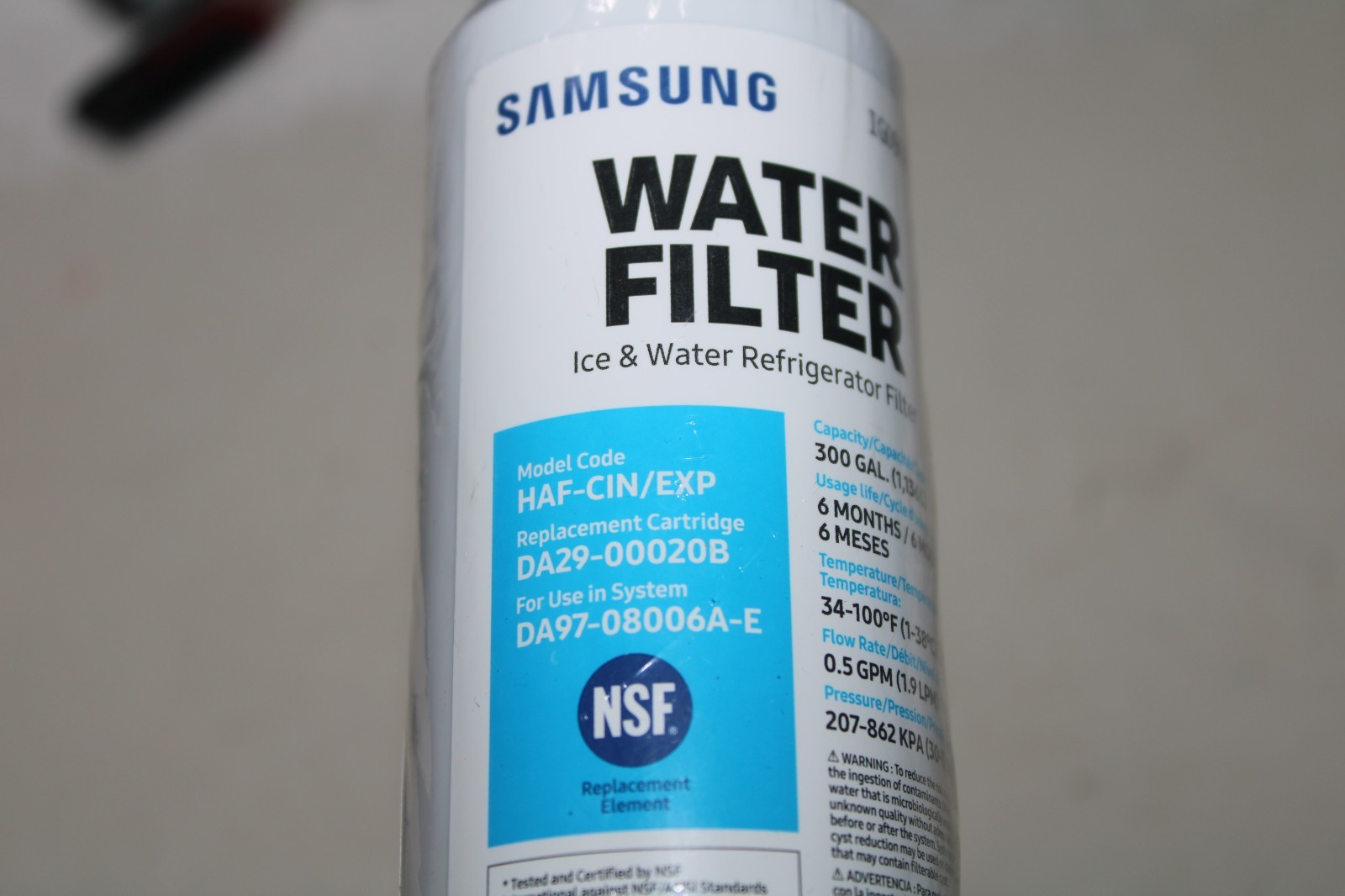 Samsung HAF-CIN/EXP Refrigerator Water Filter – White (DA29-00020B)