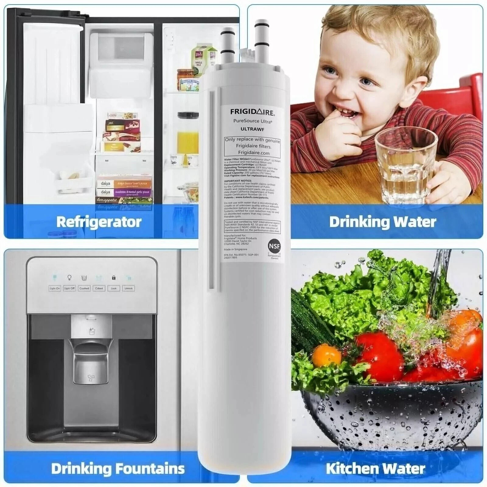 3Packs Of Frigidaire ULTRAWF Pure Source Ultra Water Filter White NEW Sealed US