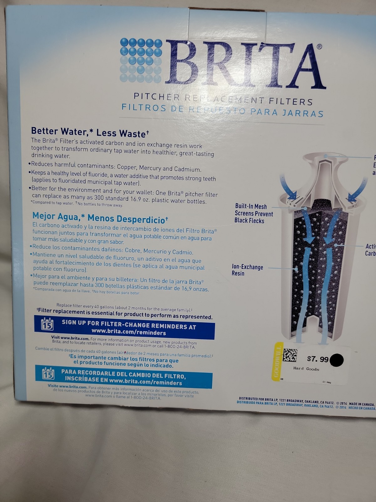Genuine OEM Brita 987554 Pitcher Replacement Filters: 10 Pack Lot New