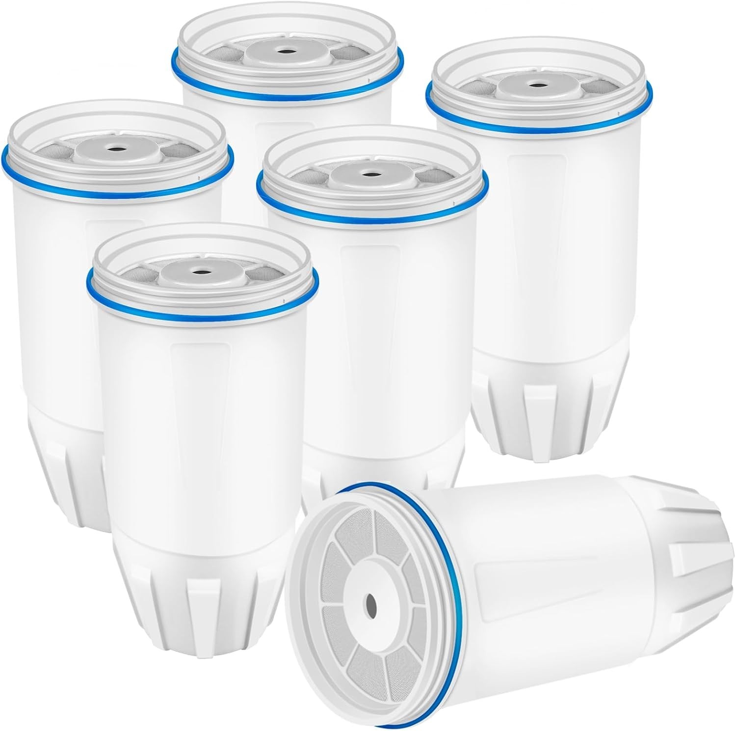 6 Pk Water Filter Compatible with Zero Pitcher and Dispensers ZR-001, ZR-017