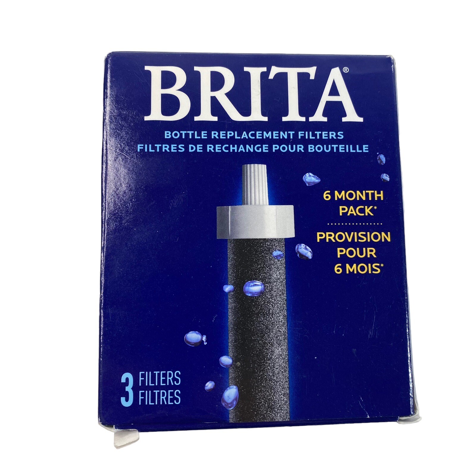 BRITA Bottle Replacement Filters 3 Filters 6 Months Pack Supply New Sealed OEM
