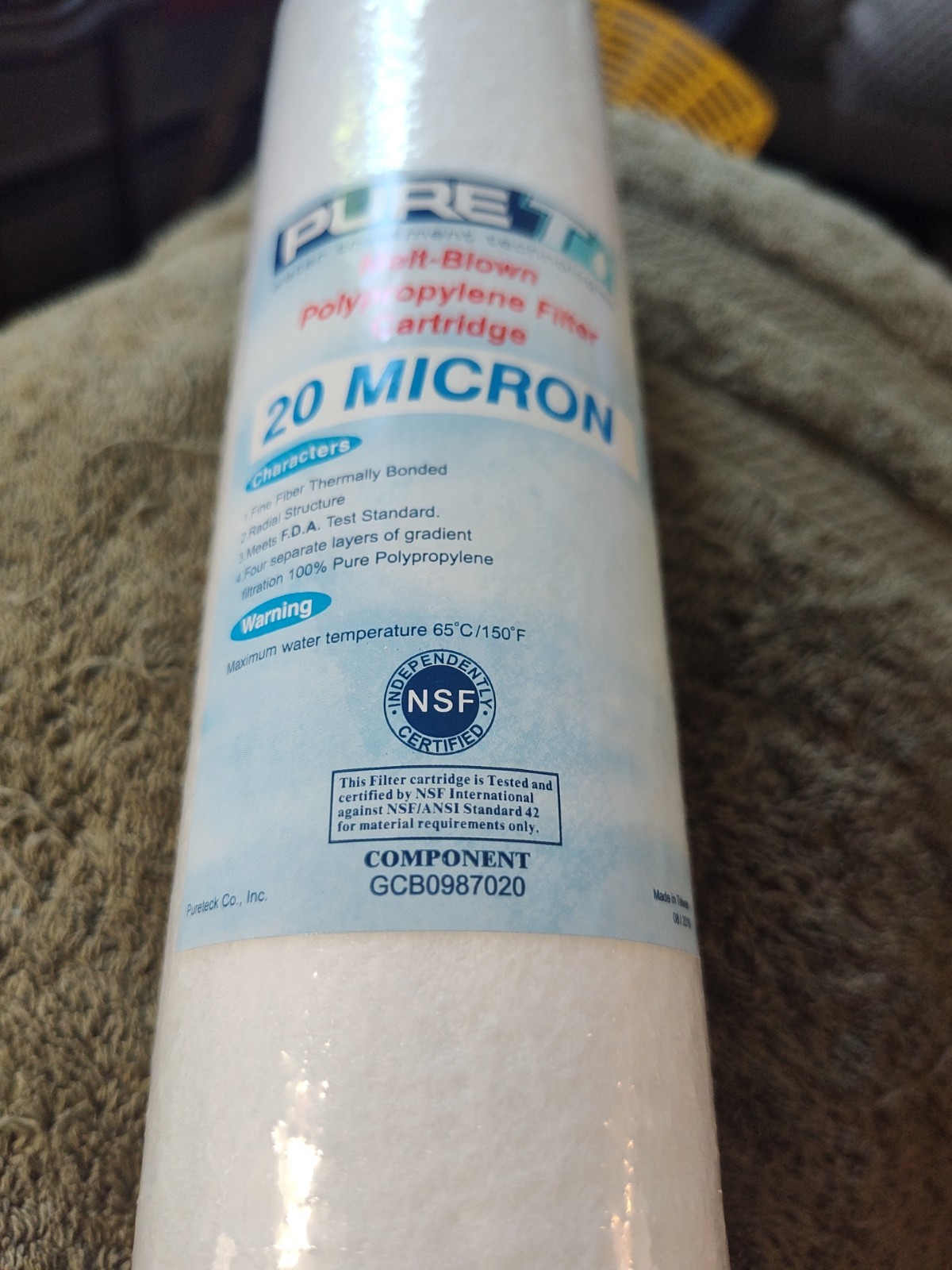 10″x2.5″ Pure T melt-blown Polypropylene Water Filter 20 Micron