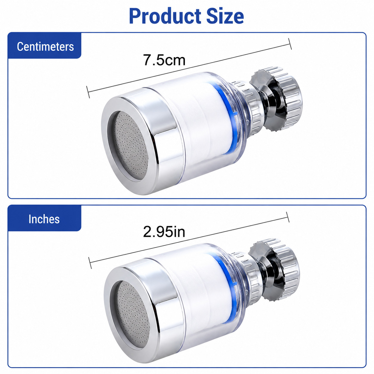 Faucet Water Filter Tap Filtration Kitchen Sink Mount Purifier System 360°Rotate