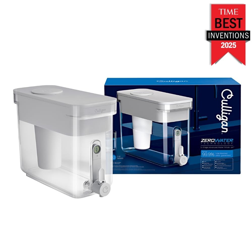 with ZeroWater Technology 33-Cup Water Filter Dispenser – Includes 5-Stage Ad…