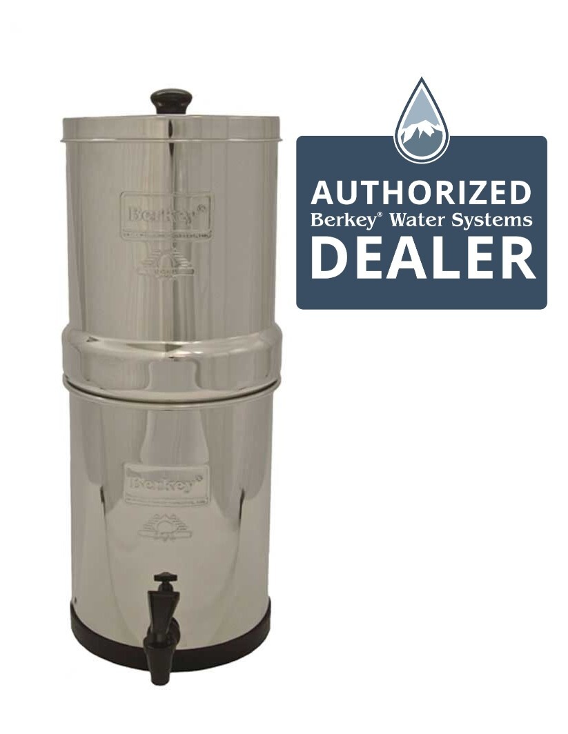 Big Berkey System Blemished With 2 Brand New Certified 7″ Ceramic Water Filters