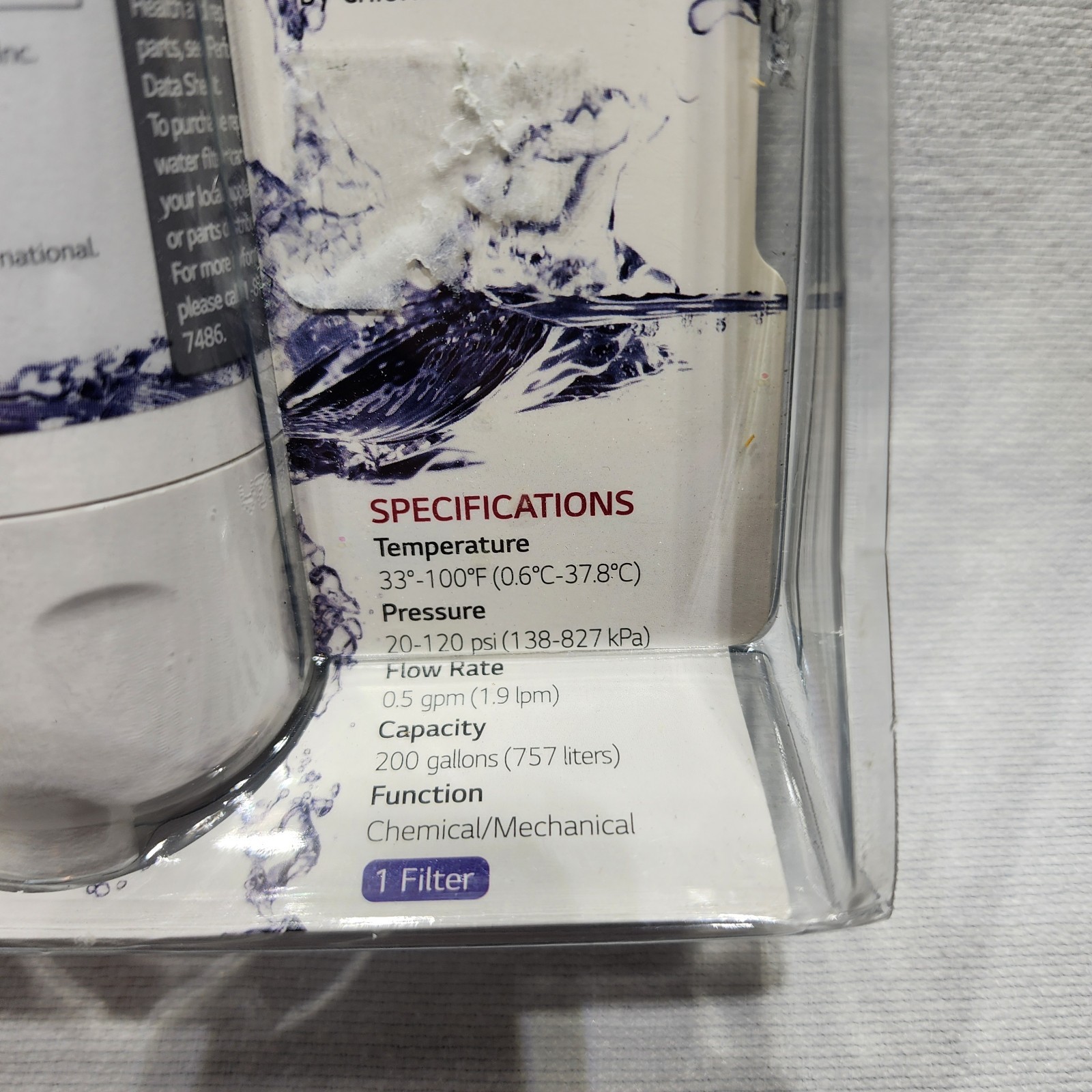 LG Refrigerator Filter LT700P/PC/PCS ADQ360061 Capacity 200 Gallons NEW Sealed