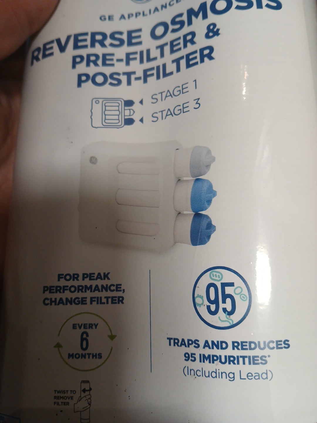 GE Appliances FQ18PN Reverse Osmosis Pre- Filter And Post Stage 1 & 3