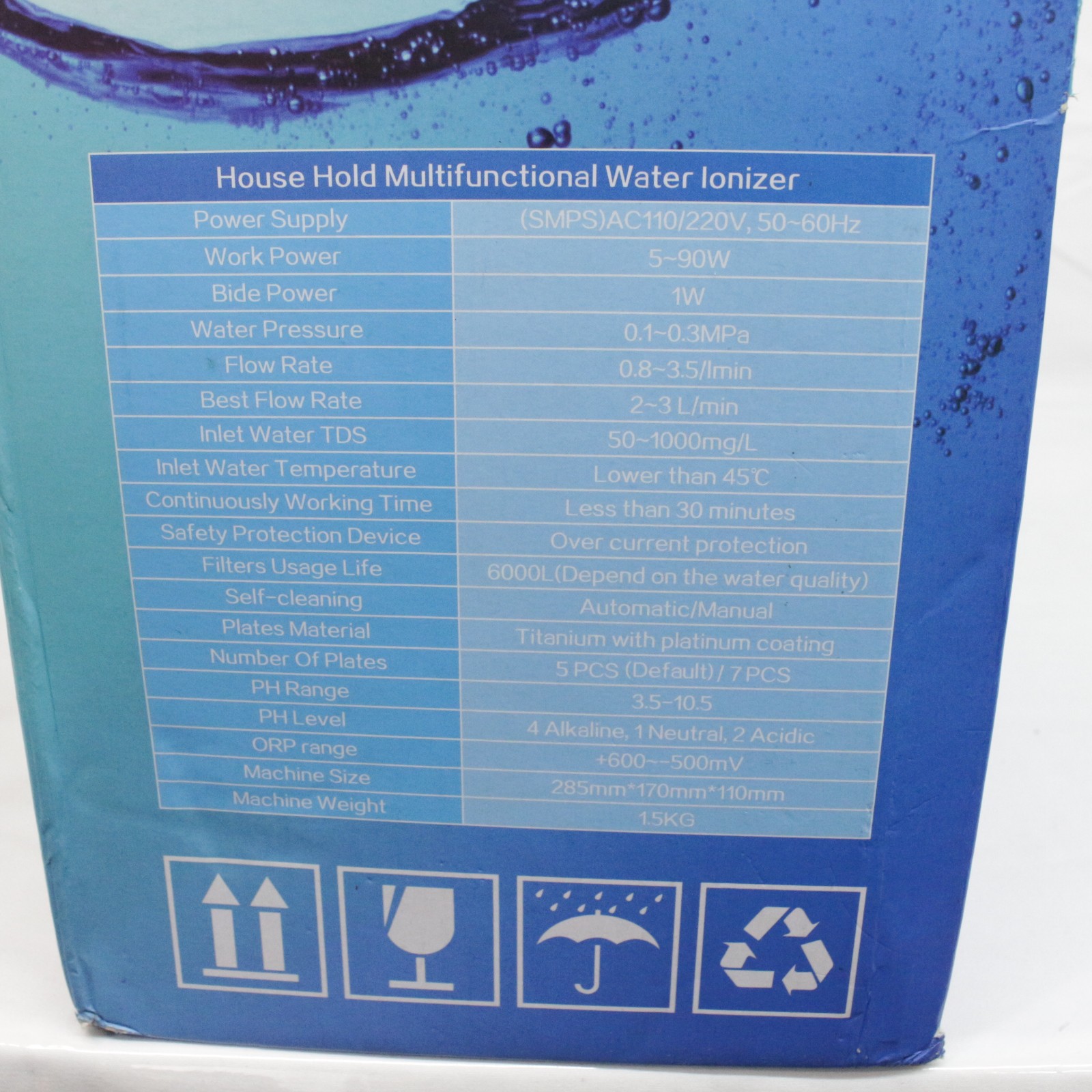 EHM-729 Multifunctional Water Ionizer Water Purifier for Home LCD Screen