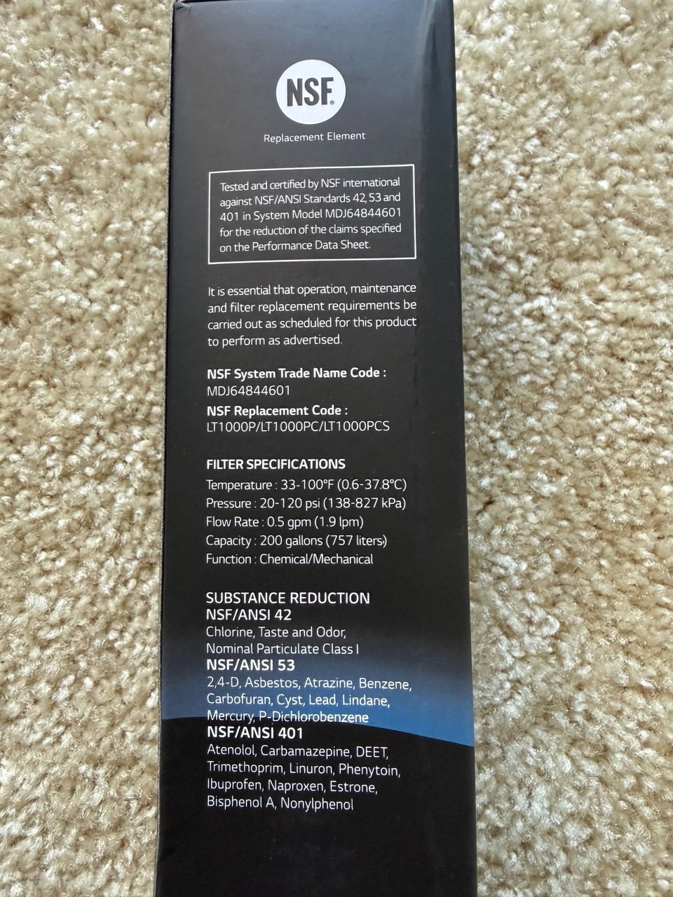 LG Family Refrigerator Filter Element LT1000P ( 2-pack)
