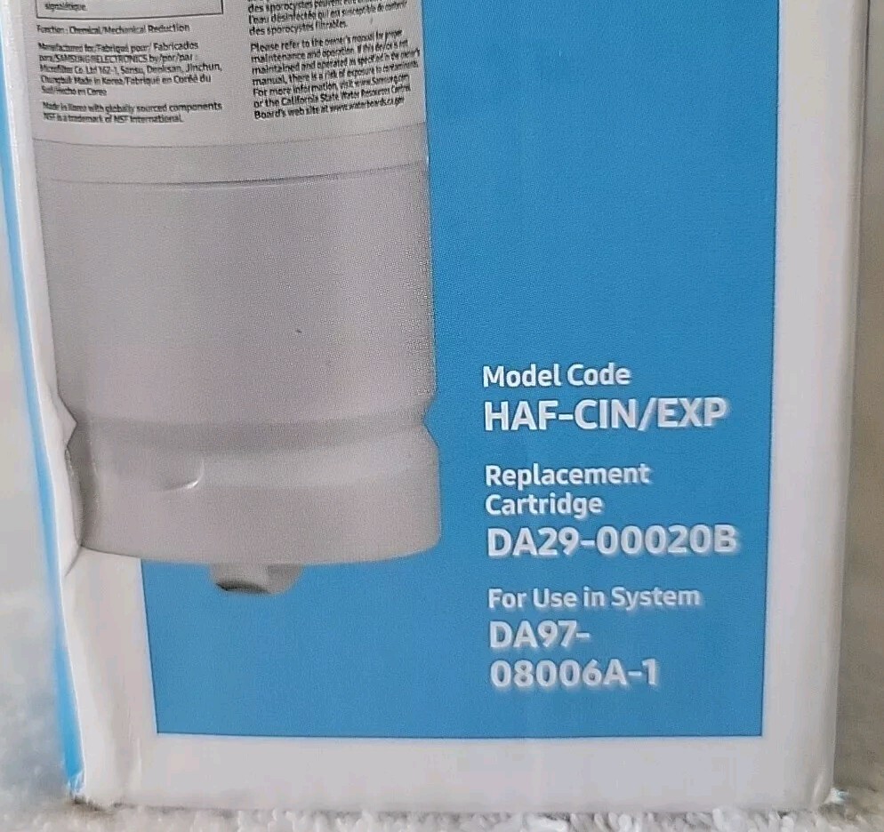 New Genuine Samsung DA29-00020B HAF-CIN/EXP Refrigerator Water Filter