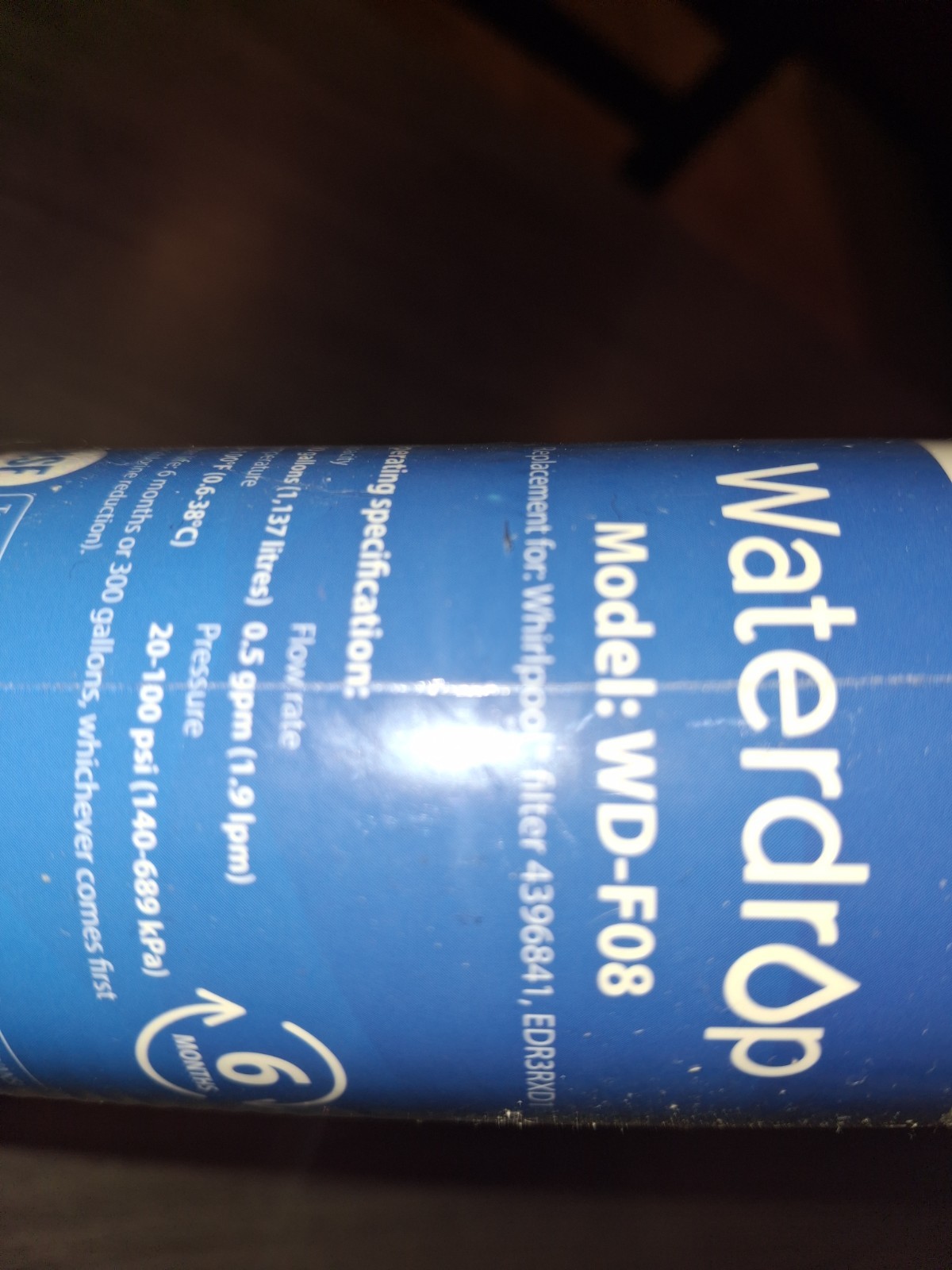 Waterdrop WD-F08 Refrigerator Water Filter, Fits Kenmore® 46-9083, 46-90309