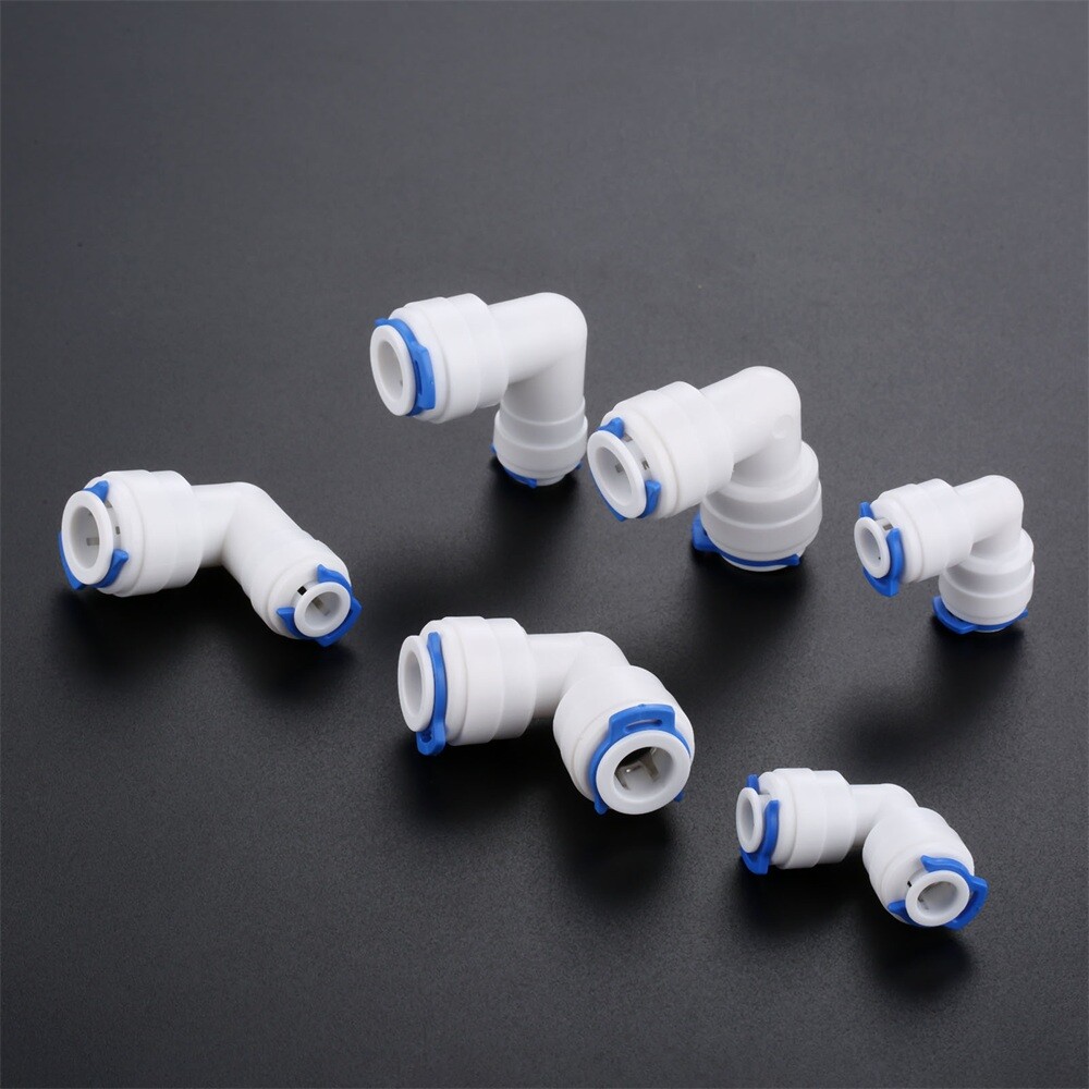 2PCS Plastic Elbow Fitting Connector Connection Water Purifier Filters/RO System