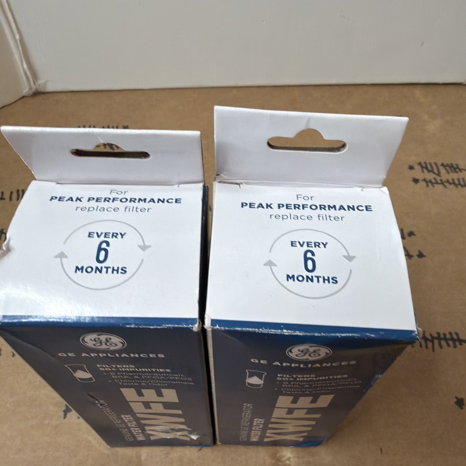 2 Genuine GE XWFE Refrigerator Water Filters New (SEALED) Authentic OEM 1 Year