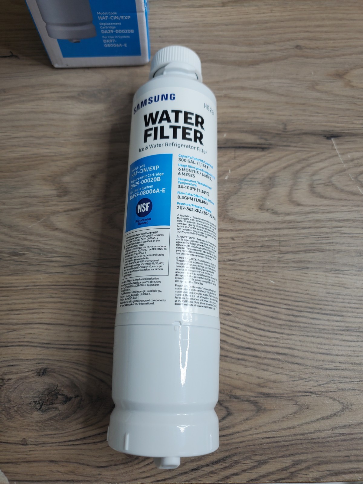Genuine New Samsung DA29-00020B HAF-CIN/EXP Refrigerator Water Filter.