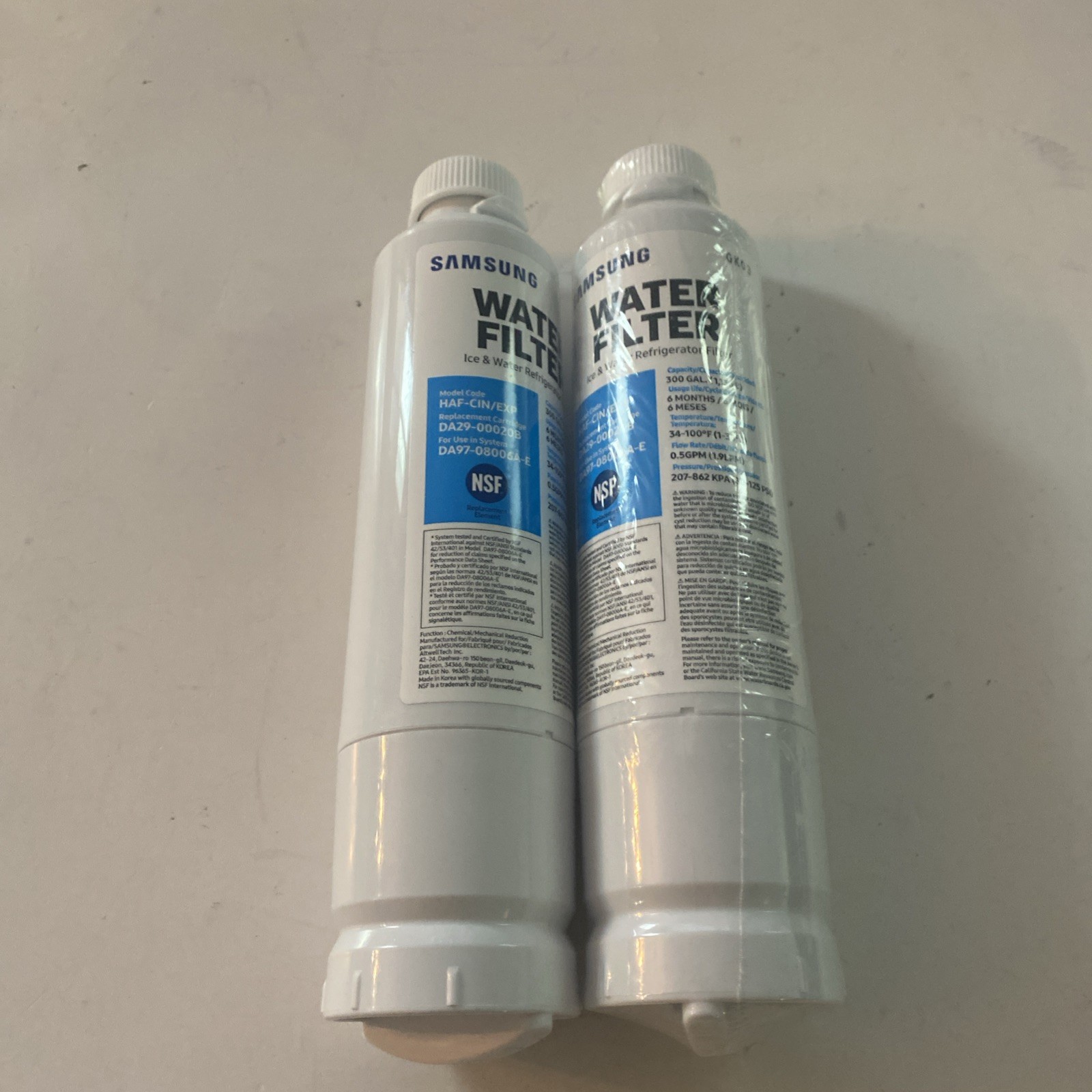 2 Pack Samsung DA29-00020B HAF-CIN/EXP Refrigerator Water Filters READ
