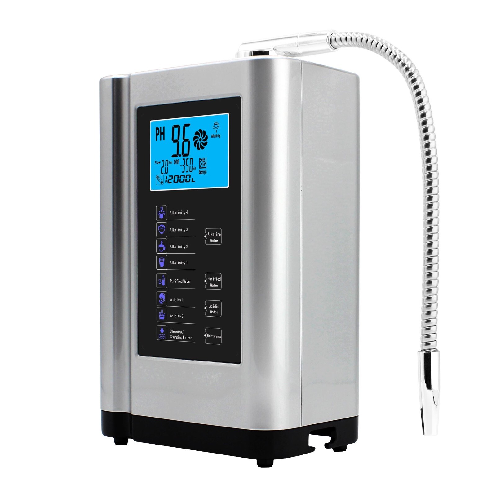 Alkaline Water Ionizer machine hydrogen water Purifier pH3.5-10.5 Water filter