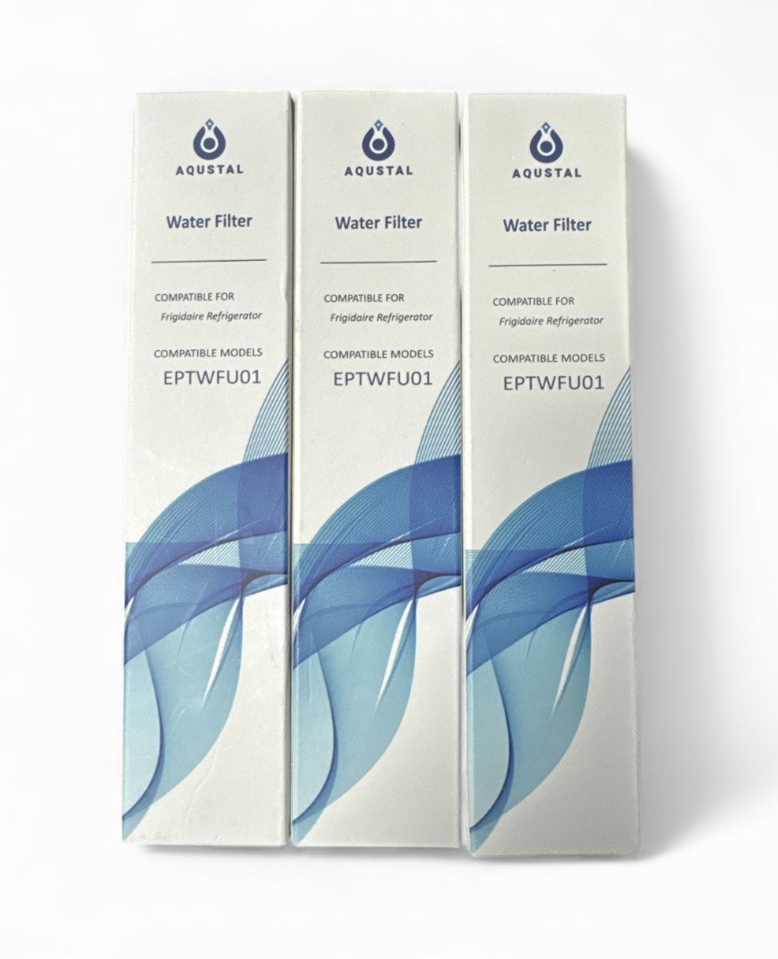 Aqustal – New/Sealed – 3 Pack – EPTWFU01 – Water Filter Replacement – Frigidaire