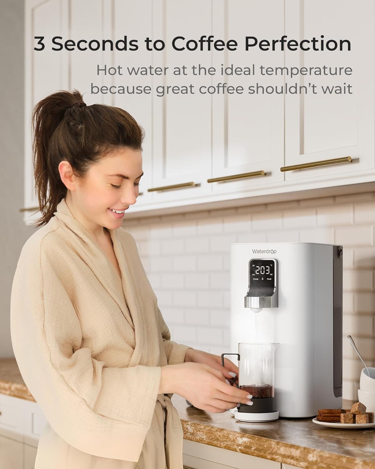 Waterdrop K19H Countertop Reverse Osmosis System, Instant Hot Water Dispenser