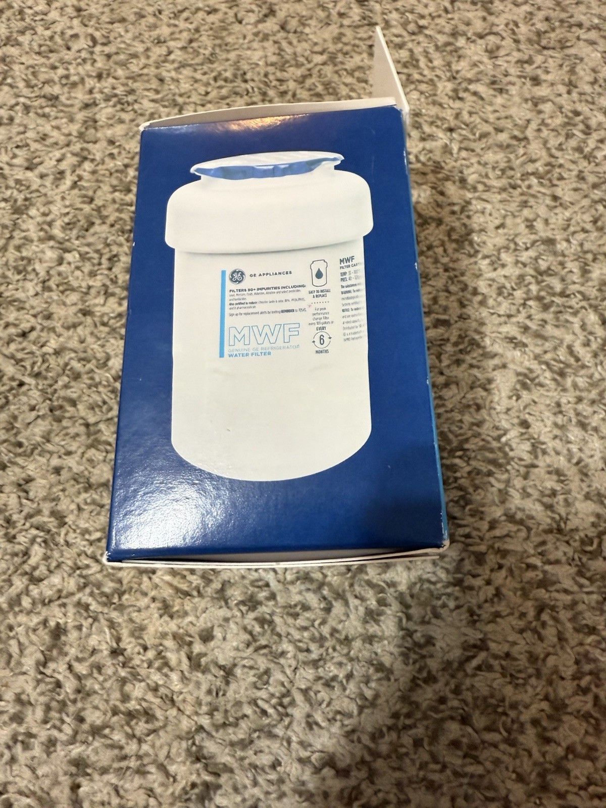 GE MWF Genuine Refrigerator Water Filter New Removes Lead Chlorine Taste & Odor