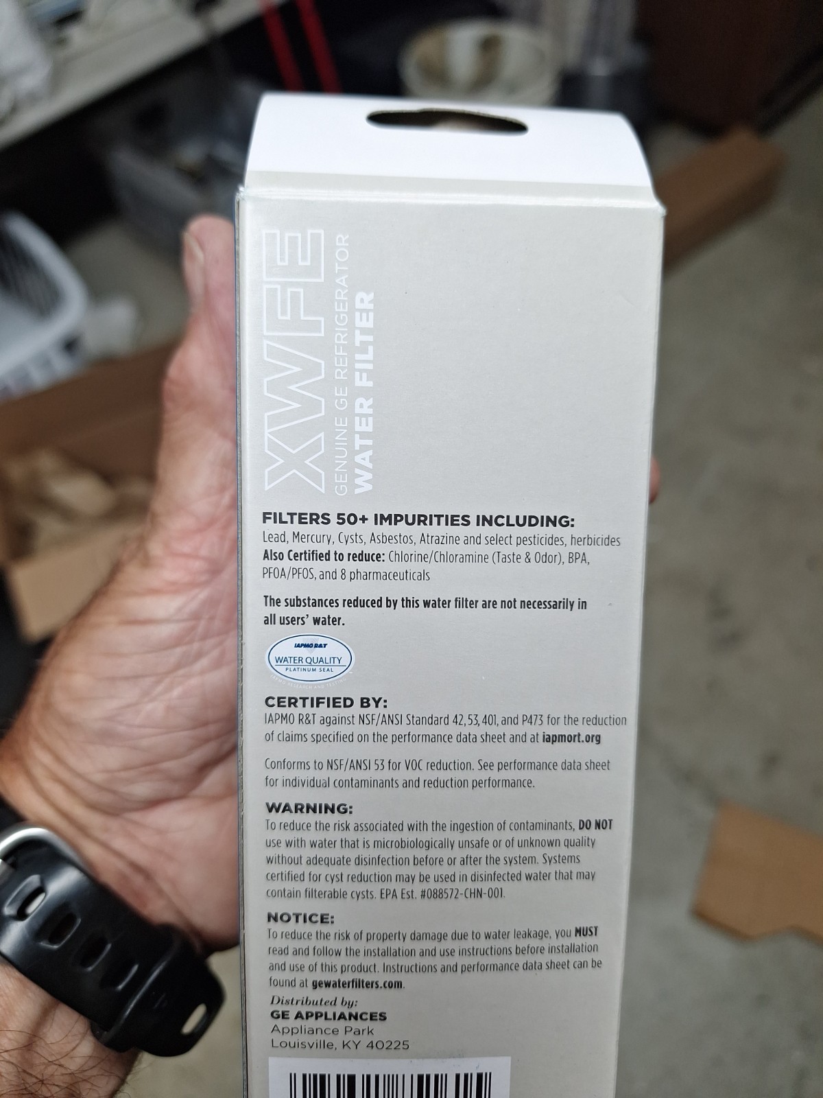 NEW Genuine GE XWFE Refrigerator Filter NO CHIP Fit French Door Or Side By Sides