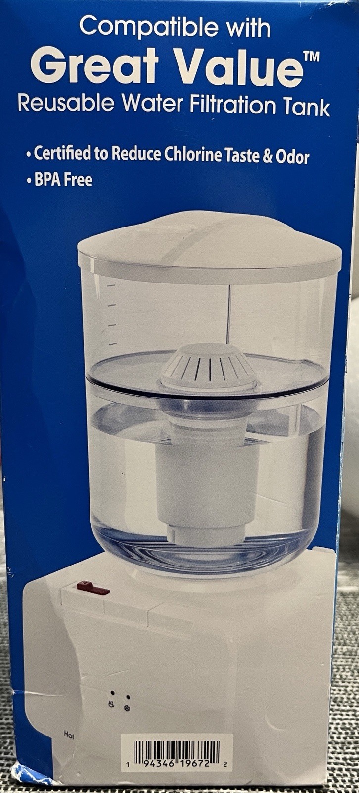 Great Value Water Tank Filter 6 Month Life Reduce Chlorine Taste & Odor BPA Free