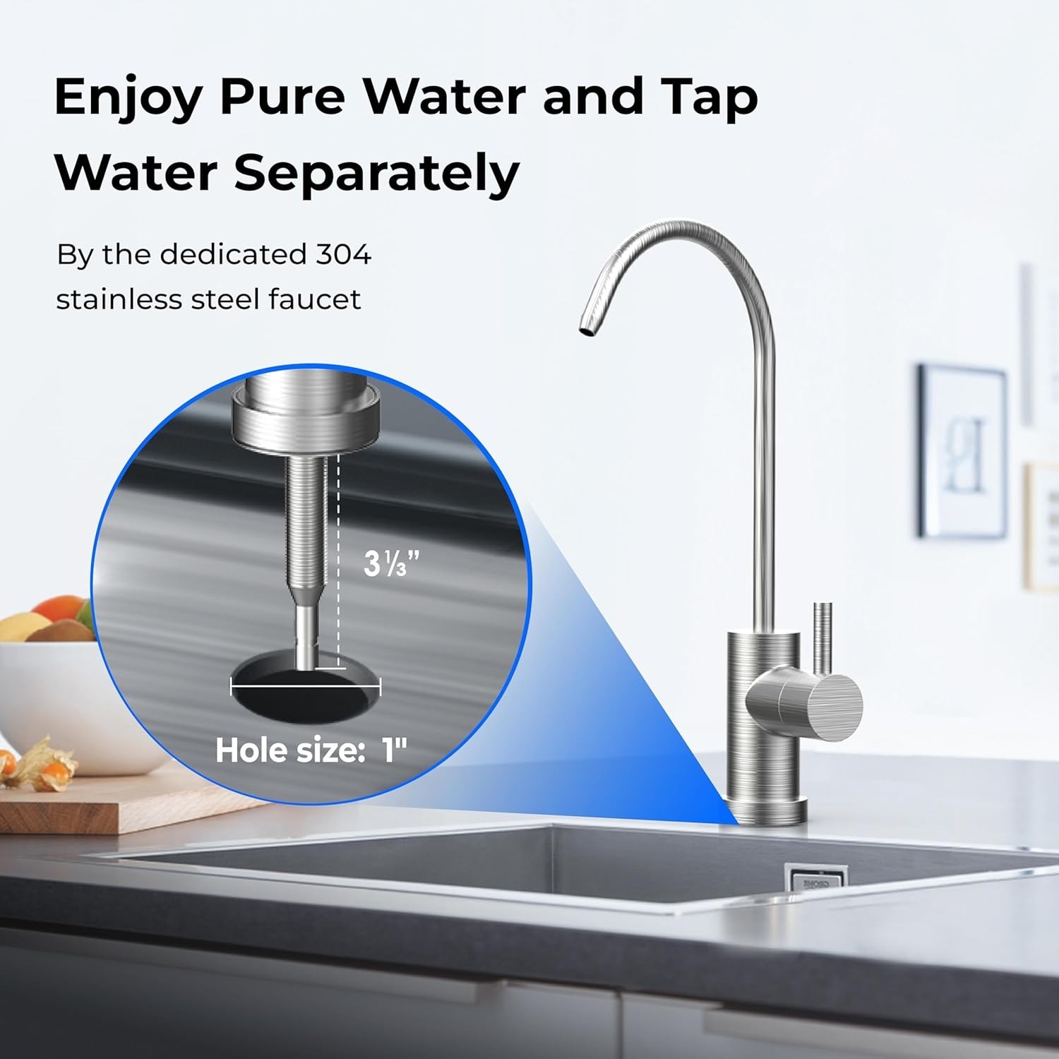 Waterdrop TST-UF-B 0.01μm Ultra-Filtration Under Sink Water Filter 3-Stage