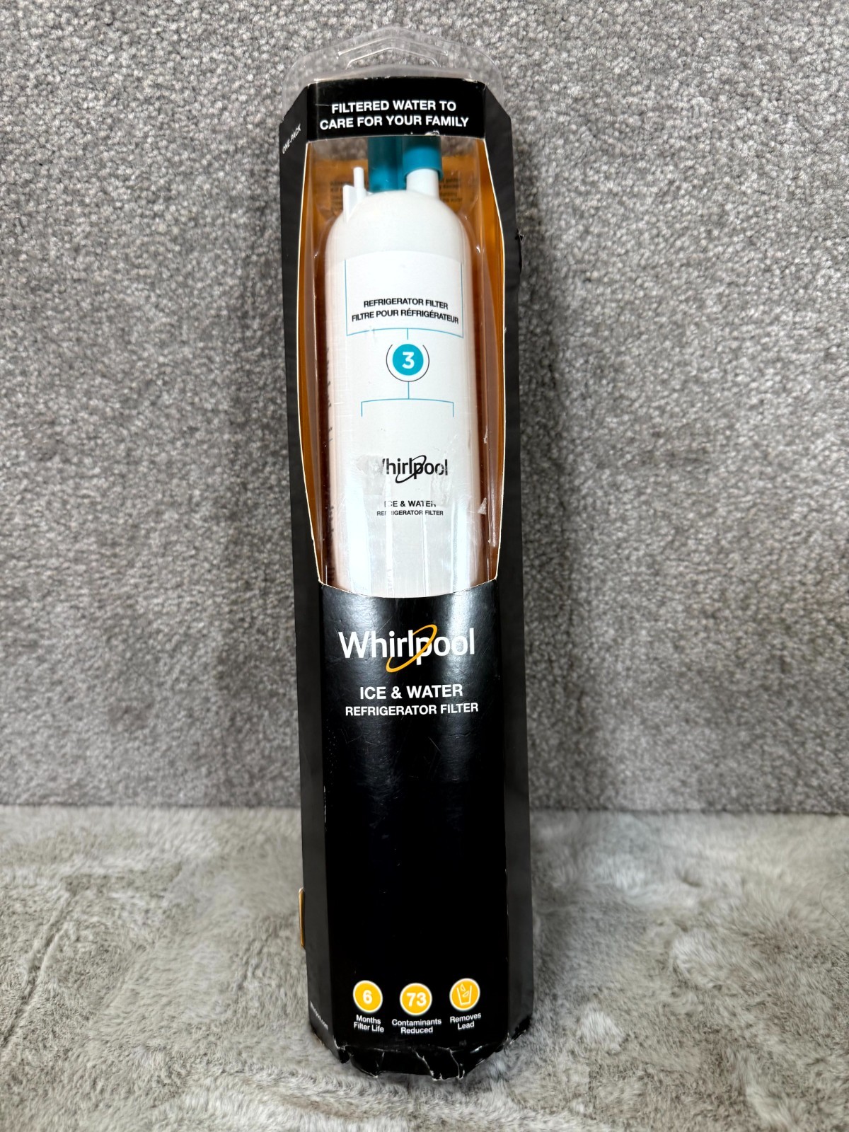 Whirlpool WHR3RXD1 Refrigerator Ice & Water Filter 3 White 200 Gallons 0.5 gpm