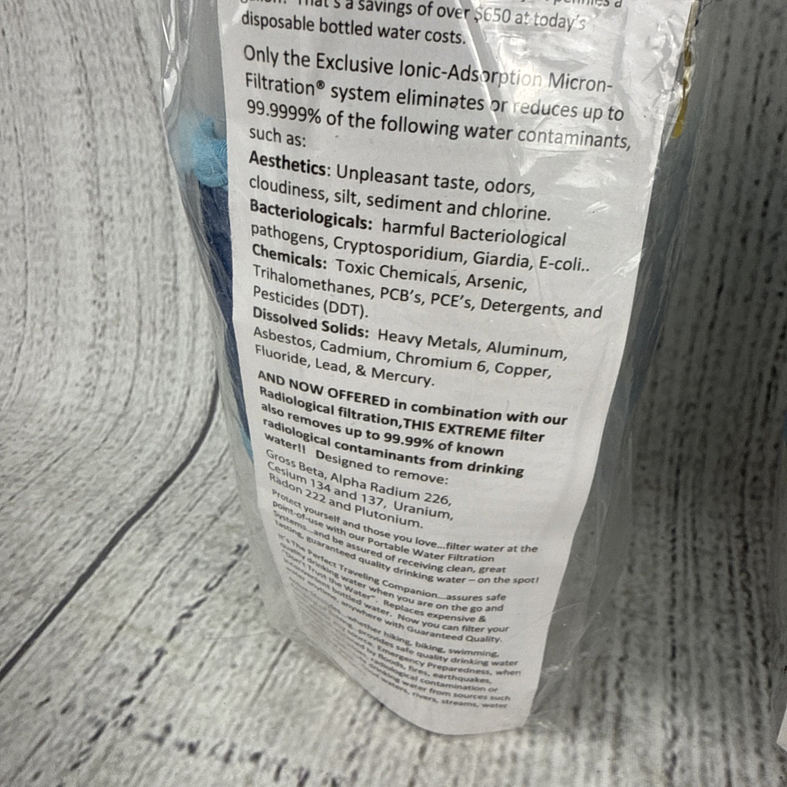 2 Seychelle Extreme 28oz Radiological Ionic Micron Flip Top Water Filter Bottle