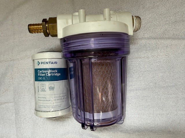 New HX-HF3-5CLWH12 5″ with IN and OUT fittings for RO Water & Filtrat System